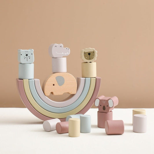 Montessori Stapel- und Balance-Lernspielzeug Zoo - Pandaries